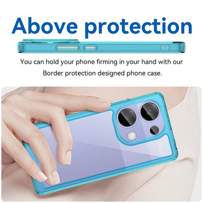 For Redmi Note 13 Pro 4G Global Colorful Series Acrylic Hybrid TPU Phone Case(Transparent Blue) - Note 13 Pro Cases by buy2fix | Online Shopping UK | buy2fix