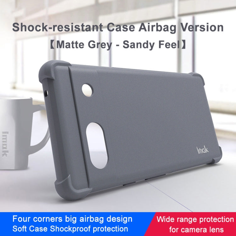 For Google Pixel 7a imak All-inclusive Shockproof Airbag TPU Case(Matte Grey) - Google Cases by imak | Online Shopping UK | buy2fix