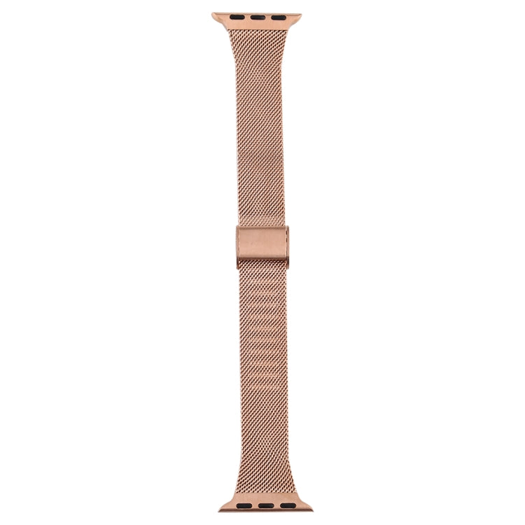 For Apple Watch Series 9&8&7 41mm / SE 3&SE 2&6&SE&5&4 40mm / 3&2&1 38mm Milanese Stainless Steel Watch Band(Rose Gold) - Watch Bands by buy2fix | Online Shopping UK | buy2fix