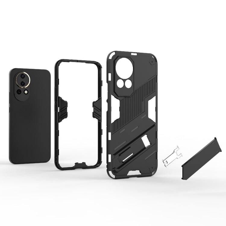 For Huawei nova 12 5G Punk Armor 2 in 1 PC + TPU Phone Case with Holder(Green) - Huawei Cases by buy2fix | Online Shopping UK | buy2fix
