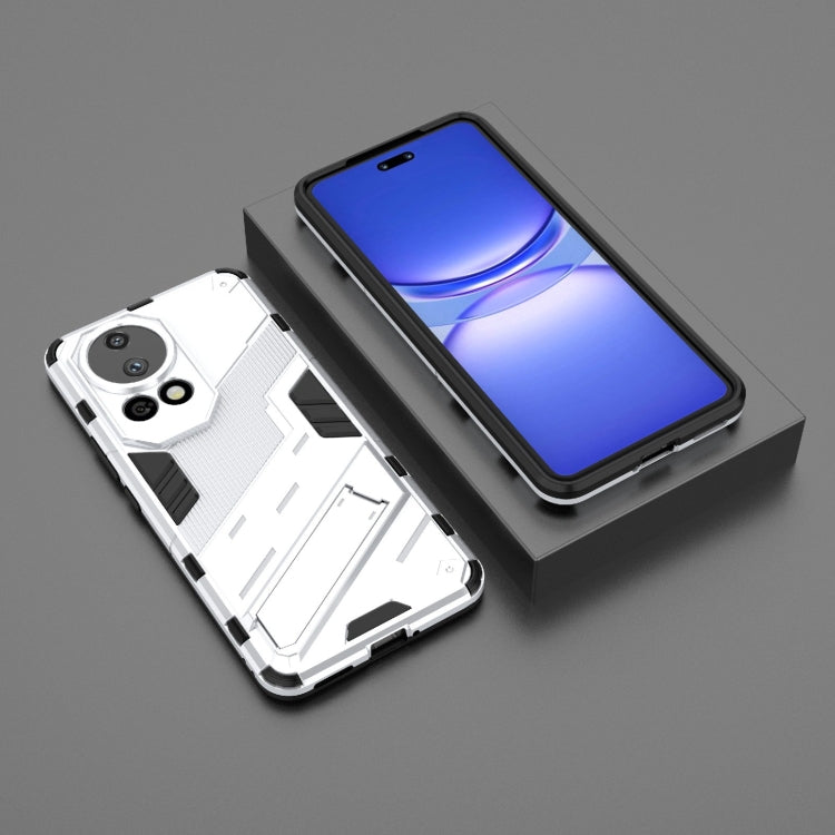 For Huawei nova 12 Pro Punk Armor 2 in 1 PC + TPU Phone Case with Holder(White) - Huawei Cases by buy2fix | Online Shopping UK | buy2fix