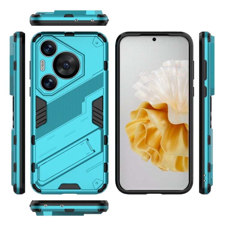 For Huawei Pura 70 Pro / 70 Pro+ Punk Armor 2 in 1 PC + TPU Phone Case with Holder(Blue) - Huawei Cases by buy2fix | Online Shopping UK | buy2fix