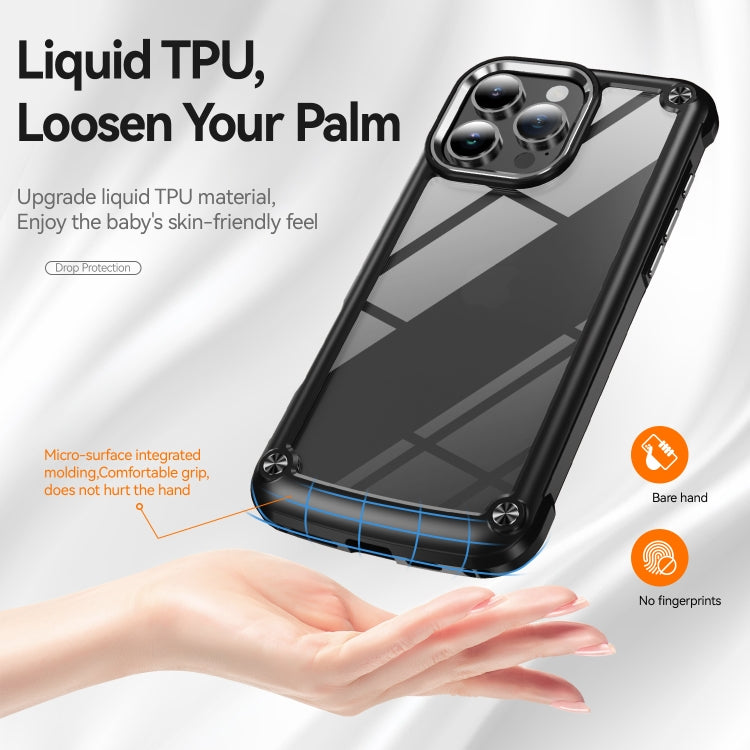 For iPhone 16 Pro TPU + PC Lens Protection Phone Case(Black) - iPhone 16 Pro Cases by buy2fix | Online Shopping UK | buy2fix