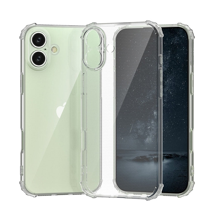 For iPhone 16 Plus Four-Corner Shockproof Clear TPU Phone Case(Transparent) - iPhone 16 Plus Cases by buy2fix | Online Shopping UK | buy2fix