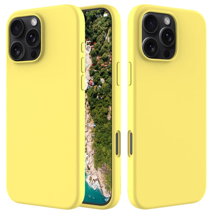 For iPhone 16 Pro Max Solid Color Silicone Phone Case(Lemon Yellow) - More iPhone Cases by buy2fix | Online Shopping UK | buy2fix