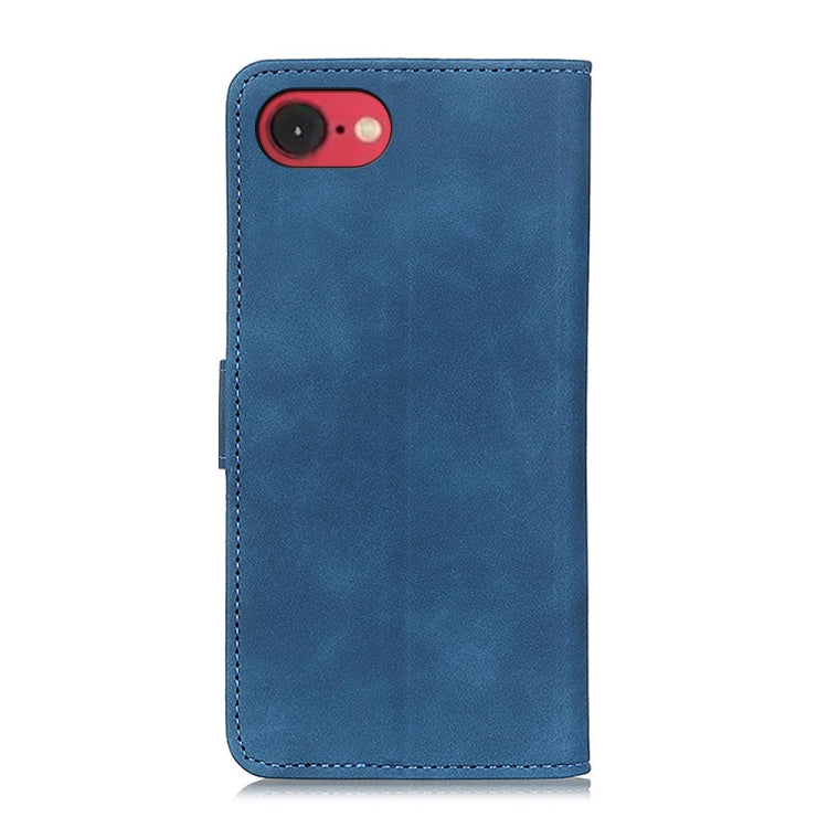 For iPhone 16e KHAZNEH Retro Texture Leather Phone Case(Blue) - iPhone 16e Cases by buy2fix | Online Shopping UK | buy2fix