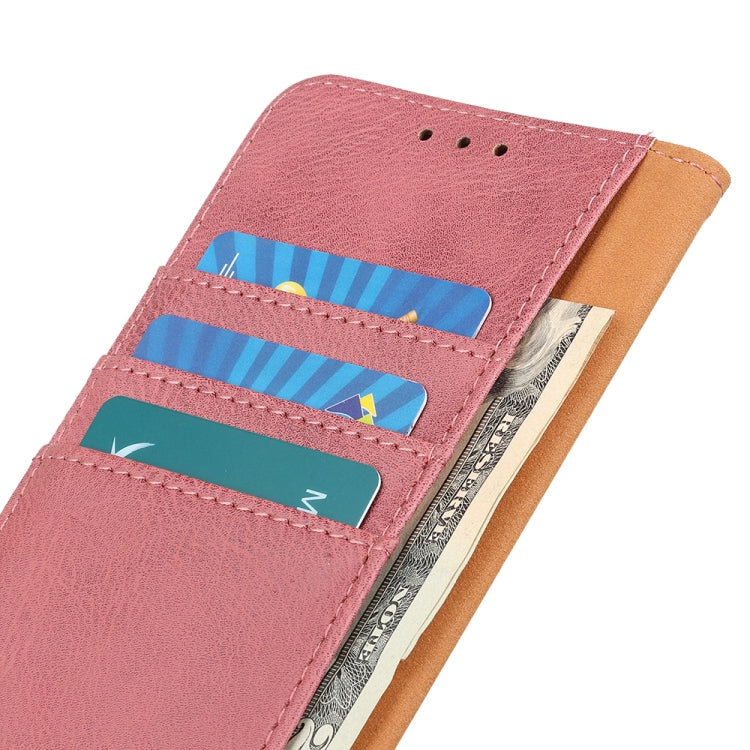 For iPhone SE 2024 KHAZNEH Cowhide Texture Horizontal Flip Leather Phone Case(Pink) - More iPhone Cases by buy2fix | Online Shopping UK | buy2fix