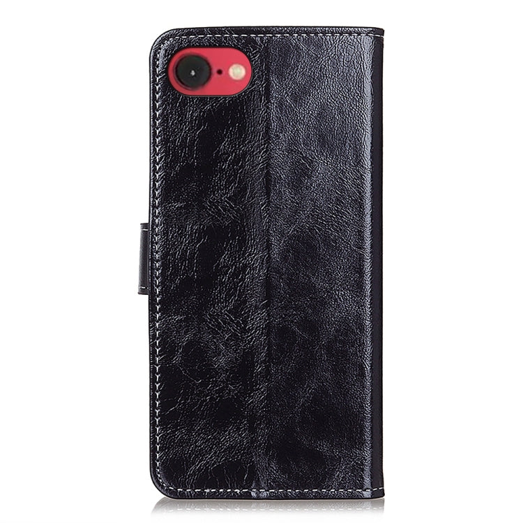 For iPhone SE 2024 Retro Crazy Horse Texture Horizontal Flip Leather Phone Case(Black) - More iPhone Cases by buy2fix | Online Shopping UK | buy2fix