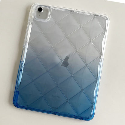 For iPad Air 11 2024 / iPad Pro 11 Gradient Diamond Plaid TPU Tablet Case(Gradient Blue) - iPad Pro 11 (2022/2021) Cases by buy2fix | Online Shopping UK | buy2fix