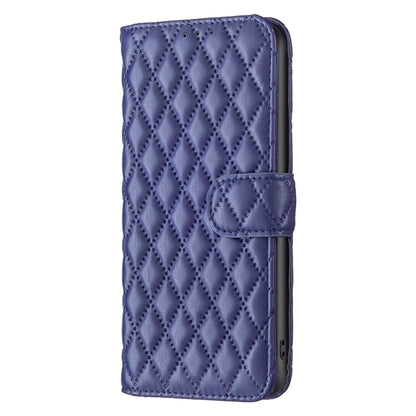 For Realme 12+ 5G Diamond Lattice Wallet Flip Leather Phone Case(Blue) - Realme Cases by buy2fix | Online Shopping UK | buy2fix
