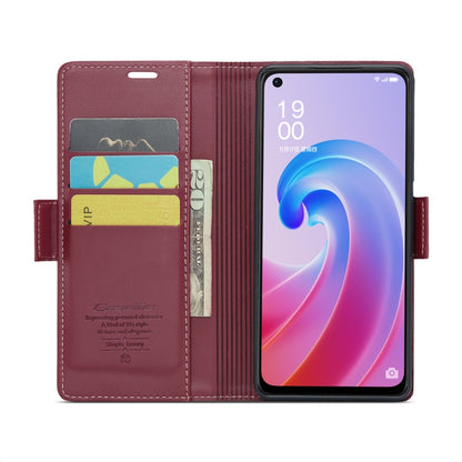 For Realme 9i 4G CaseMe 023 Butterfly Buckle Litchi Texture RFID Anti-theft Leather Phone Case(Wine Red) - Realme Cases by CaseMe | Online Shopping UK | buy2fix