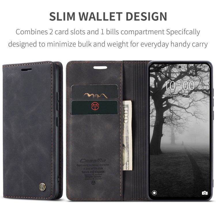 For Xiaomi Redmi Note 13 4G CaseMe 013 Multifunctional Horizontal Flip Leather Phone Case(Black) - Xiaomi Cases by CaseMe | Online Shopping UK | buy2fix