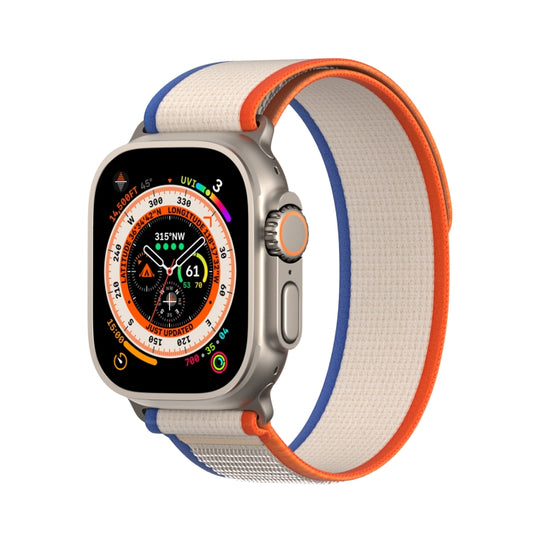 For Apple Watch 6 44mm DUX DUCIS YJ Series Nylon Watch Band(Orange Beige) - Watch Bands by DUX DUCIS | Online Shopping UK | buy2fix