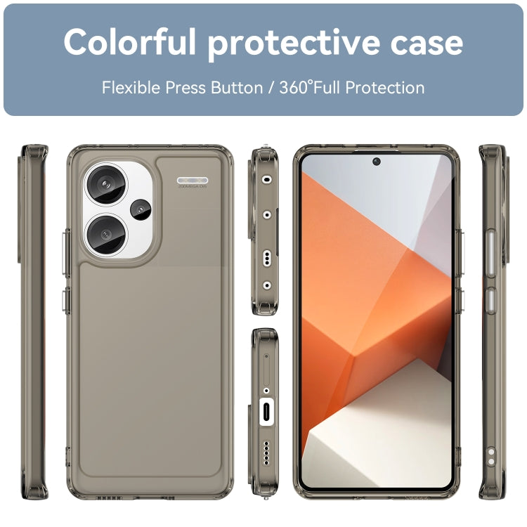 For Xiaomi Redmi Note 13 Pro+ Candy Series TPU Phone Case(Transparent Grey) - Note 13 Pro+ Cases by buy2fix | Online Shopping UK | buy2fix