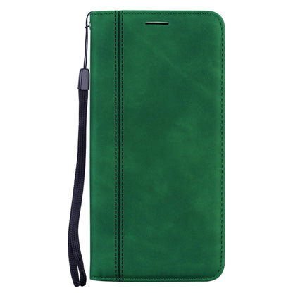 For Xiaomi Redmi Note 13 4G Frosted Business Magnetic Horizontal Flip PU Phone Case(Green) - Note 13 Cases by buy2fix | Online Shopping UK | buy2fix