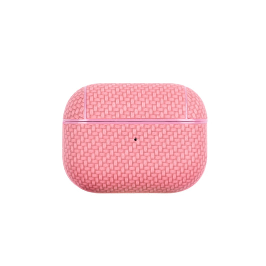 For AirPods Pro 2 Woven Skin Texture PC TWS Earphone Protective Case(Pink) - For AirPods Pro 2 by buy2fix | Online Shopping UK | buy2fix