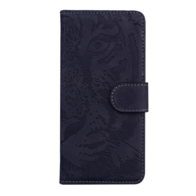 For Motorola Moto G Play 4G 2024 Tiger Embossing Pattern Leather Phone Case(Black) - Motorola Cases by buy2fix | Online Shopping UK | buy2fix