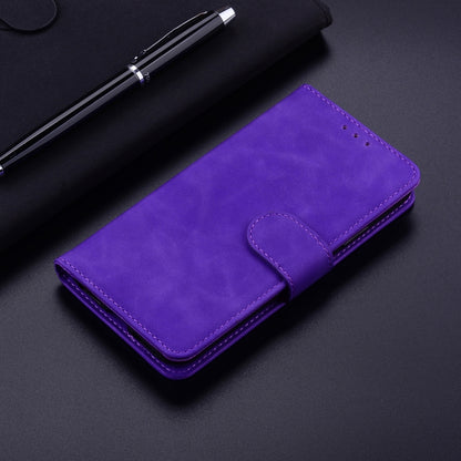 For Xiaomi Poco M6 Pro 4G Skin Feel Pure Color Flip Leather Phone Case(Purple) - Xiaomi Cases by buy2fix | Online Shopping UK | buy2fix