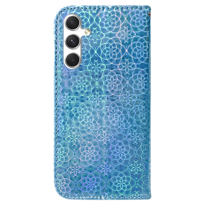 For Samsung Galaxy S24+ 5G Colorful Magnetic Buckle Leather Phone Case(Blue) - Galaxy S24+ 5G Cases by buy2fix | Online Shopping UK | buy2fix