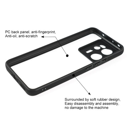 For Xiaomi Redmi K60 Ultra Frosted TPU + Transparent PC Phone Case(Black) - Redmi K60 Ultra Cases by buy2fix | Online Shopping UK | buy2fix