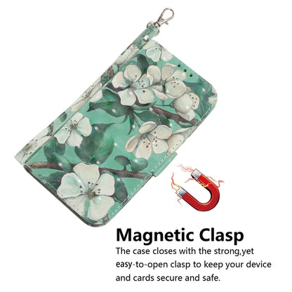 For iPhone 16 Pro Max 3D Colored Horizontal Flip Leather Phone Case(Watercolor Flower) - iPhone 16 Pro Max Cases by buy2fix | Online Shopping UK | buy2fix