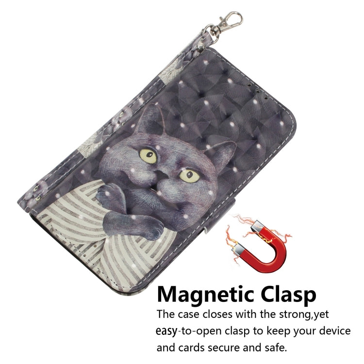 For iPhone 16 Pro 3D Colored Horizontal Flip Leather Phone Case(Hug Cat) - iPhone 16 Pro Cases by buy2fix | Online Shopping UK | buy2fix