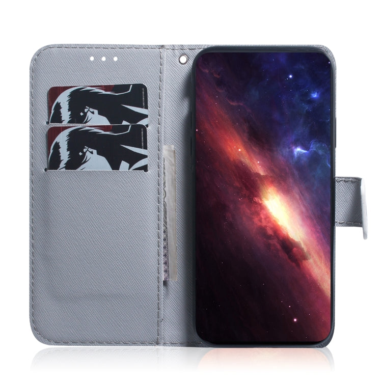 For Xiaomi Poco M6 Pro 4G Coloured Drawing Flip Leather Phone Case(White Wolf) - Xiaomi Cases by buy2fix | Online Shopping UK | buy2fix