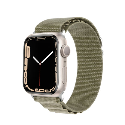 For Apple Watch Series 8 41mm DUX DUCIS GS Series Nylon Loop Watch Band(Olive) - Watch Bands by DUX DUCIS | Online Shopping UK | buy2fix