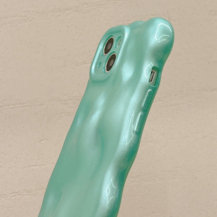 For iPhone 16 Pro Max Wave Bubbles TPU Phone Case(Pearlescent Green) - iPhone 16 Pro Max Cases by buy2fix | Online Shopping UK | buy2fix