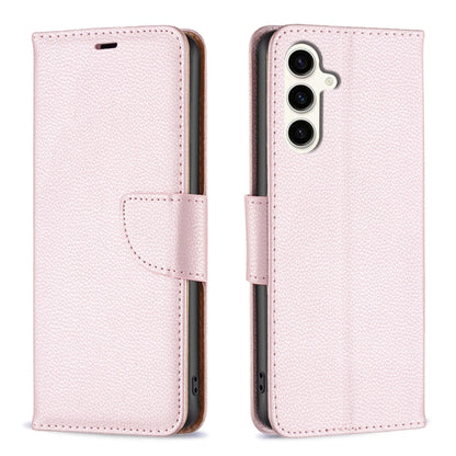 For Samsung Galaxy S23 FE 5G Litchi Texture Pure Color Flip Leather Phone Case(Rose Gold) - Galaxy S23 FE 5G Cases by buy2fix | Online Shopping UK | buy2fix