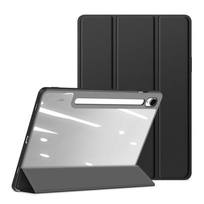 For Samsung Galaxy Tab S9 DUX DUCIS TOBY Series Antiskid Leather Tablet Case with Sleep / Wake-up Function(Black) - Galaxy Tab S9 Cases by DUX DUCIS | Online Shopping UK | buy2fix