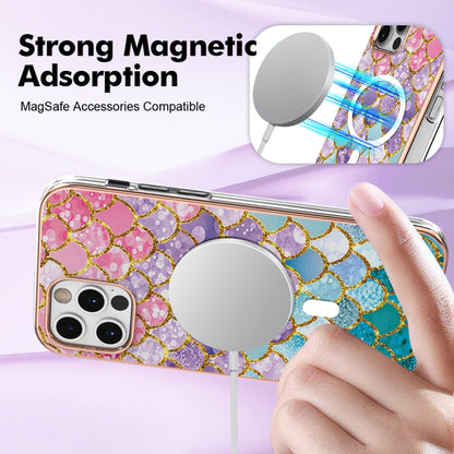 For iPhone 12 Pro Max Marble Pattern Dual-side IMD Magsafe TPU Phone Case(Colorful Scales) - iPhone 12 Pro Max Cases by buy2fix | Online Shopping UK | buy2fix