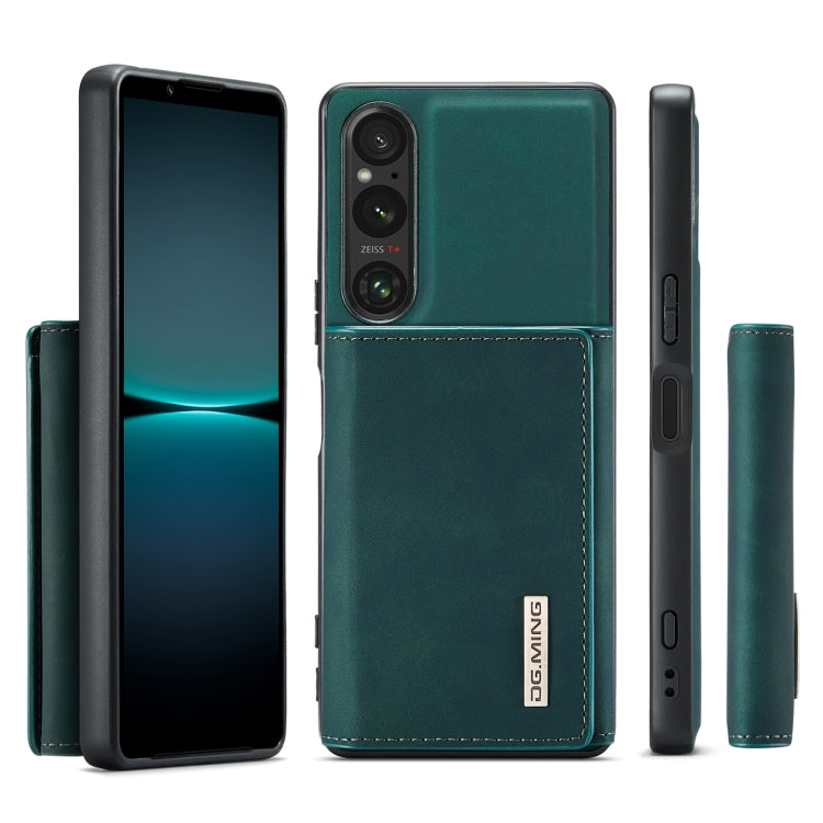 For Sony Xperia 1 VI DG.MING M1 Series 3-Fold Multi Card Wallet + Magnetic Phone Case(Green) - Sony Cases by DG.MING | Online Shopping UK | buy2fix