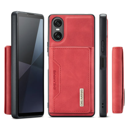 For Sony Xperia 10 VI DG.MING M2 Series 3-Fold Multi Card Bag + Magnetic Phone Case(Red) - Sony Cases by DG.MING | Online Shopping UK | buy2fix