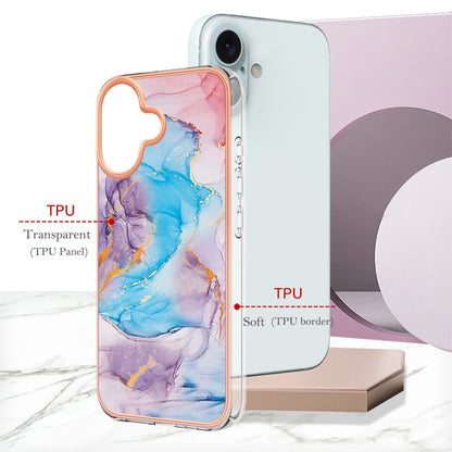 For iPhone 16 Plus Electroplating Pattern IMD TPU Shockproof Case(Milky Way Blue Marble) - iPhone 16 Plus Cases by buy2fix | Online Shopping UK | buy2fix