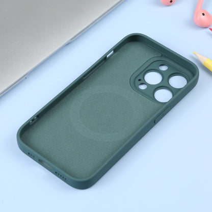 For iPhone 16 Liquid Silicone Magsafe Phone Case(Dark Green) - iPhone 16 Cases by buy2fix | Online Shopping UK | buy2fix