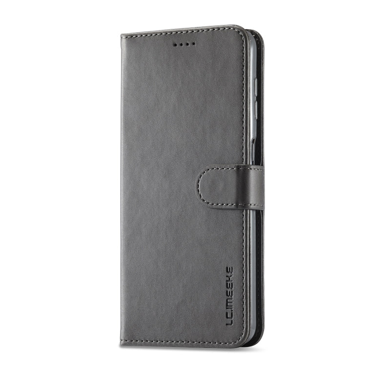 For Samsung Galaxy A55 5G LC.IMEEKE Calf Texture Leather Phone Case(Grey) - Galaxy Phone Cases by LC.IMEEKE | Online Shopping UK | buy2fix