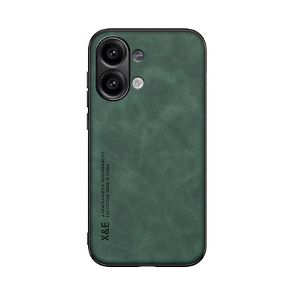 For Xiaomi Redmi Note 13 4G Skin Feel Magnetic Leather Back Phone Case(Green) - Note 13 Cases by buy2fix | Online Shopping UK | buy2fix