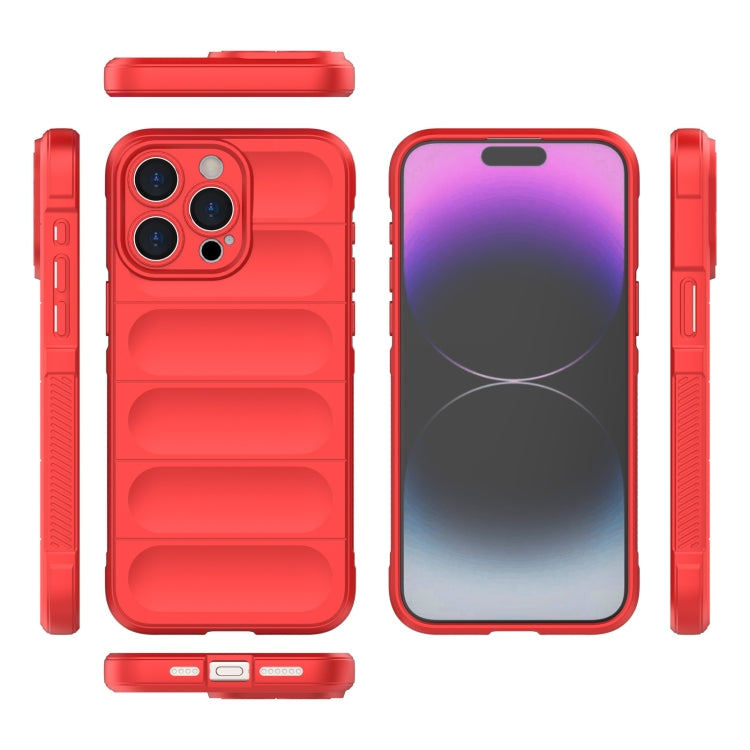 For iPhone 15 Pro Max Magic Shield TPU + Flannel Phone Case(Red) - iPhone 15 Pro Max Cases by buy2fix | Online Shopping UK | buy2fix