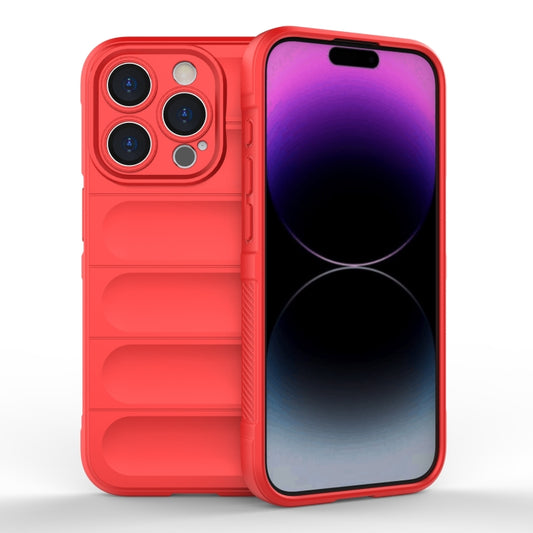 For iPhone 15 Pro Magic Shield TPU + Flannel Phone Case(Red) - iPhone 15 Pro Cases by buy2fix | Online Shopping UK | buy2fix