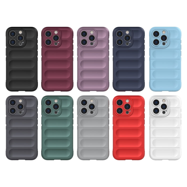 For iPhone 15 Pro Magic Shield TPU + Flannel Phone Case(Light Blue) - iPhone 15 Pro Cases by buy2fix | Online Shopping UK | buy2fix