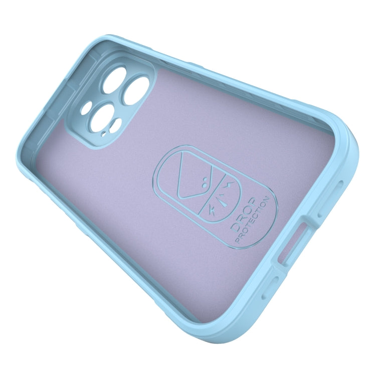 For iPhone 15 Pro Magic Shield TPU + Flannel Phone Case(Light Blue) - iPhone 15 Pro Cases by buy2fix | Online Shopping UK | buy2fix