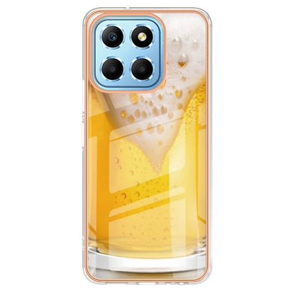 For Honor X8 5G / X6 4G Electroplating Marble Dual-side IMD Phone Case(Draft Beer) - Honor Cases by buy2fix | Online Shopping UK | buy2fix