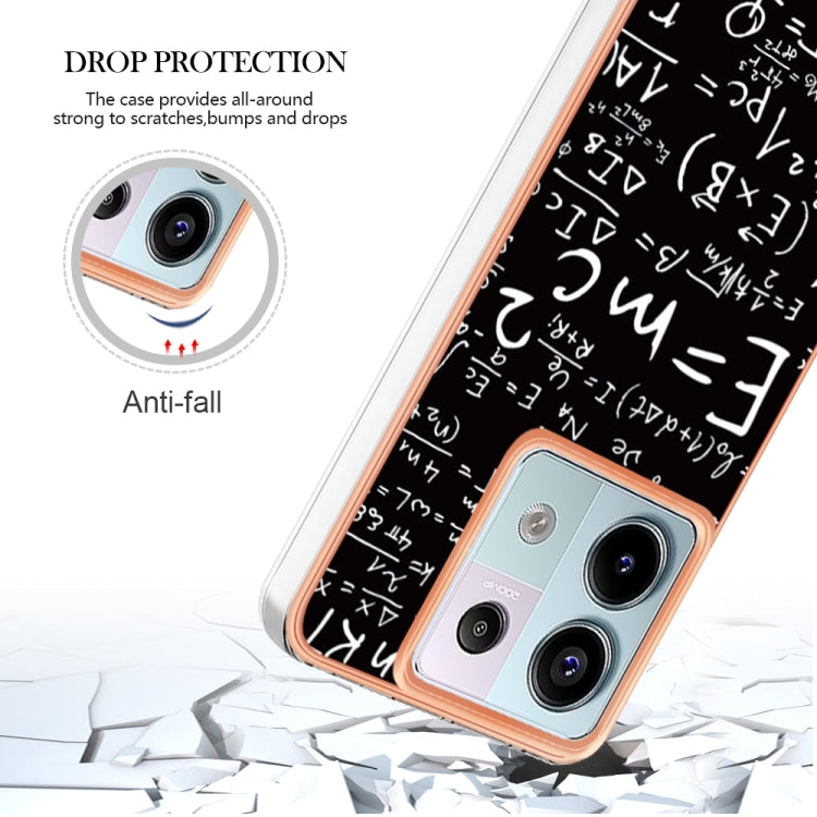 For Xiaomi Redmi Note 13 Pro 5G Global Electroplating Marble Dual-side IMD Phone Case(Equation) - Note 13 Pro Cases by buy2fix | Online Shopping UK | buy2fix