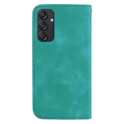 For Samsung Galaxy M55 7-shaped Embossed Leather Phone Case(Green) - Galaxy Phone Cases by buy2fix | Online Shopping UK | buy2fix