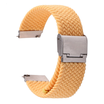 For Samsung Galaxy Watch 6 / 6 Classic Nylon Braided Metal Buckle Watch Band(Gold) - Watch Bands by buy2fix | Online Shopping UK | buy2fix