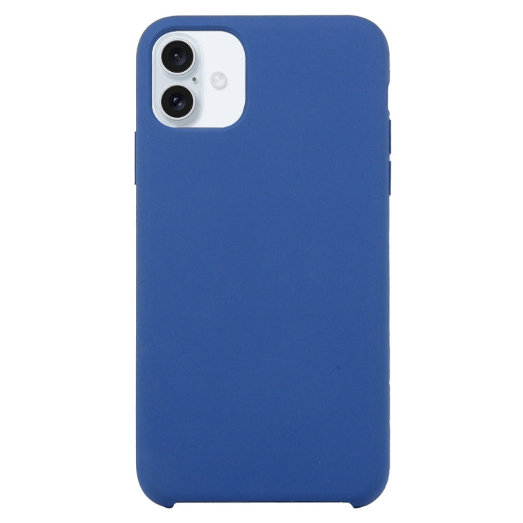 For iPhone 16 Solid Silicone Phone Case(Blue) - iPhone 16 Cases by buy2fix | Online Shopping UK | buy2fix