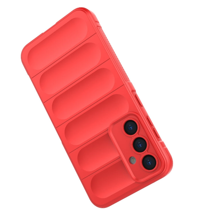 For Samsung Galaxy S23 FE 5G Magic Shield TPU + Flannel Phone Case(Red) - Galaxy S23 FE 5G Cases by buy2fix | Online Shopping UK | buy2fix