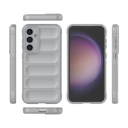For Samsung Galaxy S23 FE 5G Magic Shield TPU + Flannel Phone Case(Grey) - Galaxy S23 FE 5G Cases by buy2fix | Online Shopping UK | buy2fix