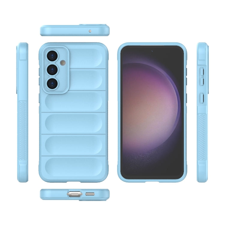 For Samsung Galaxy S23 FE 5G Magic Shield TPU + Flannel Phone Case(Light Blue) - Galaxy S23 FE 5G Cases by buy2fix | Online Shopping UK | buy2fix